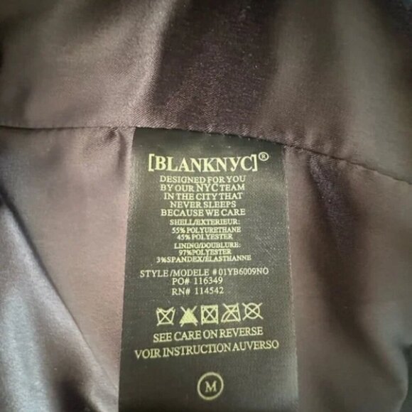 BLANKNYC Vegan Leather Blazer in Fighting Words Medium New with tags - Picture 14 of 14